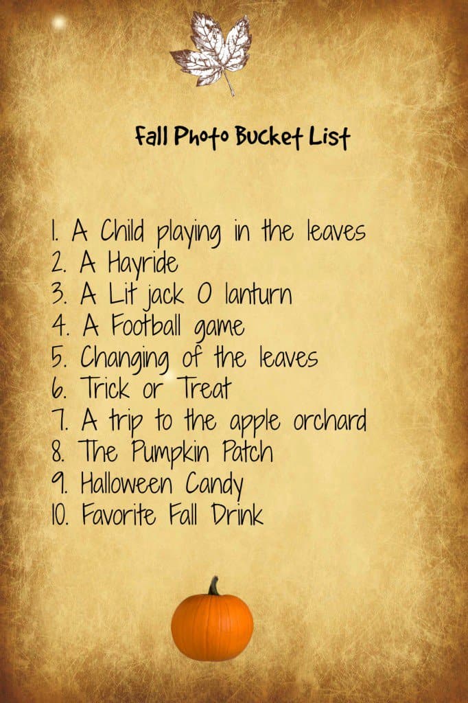 fall photos bucket list