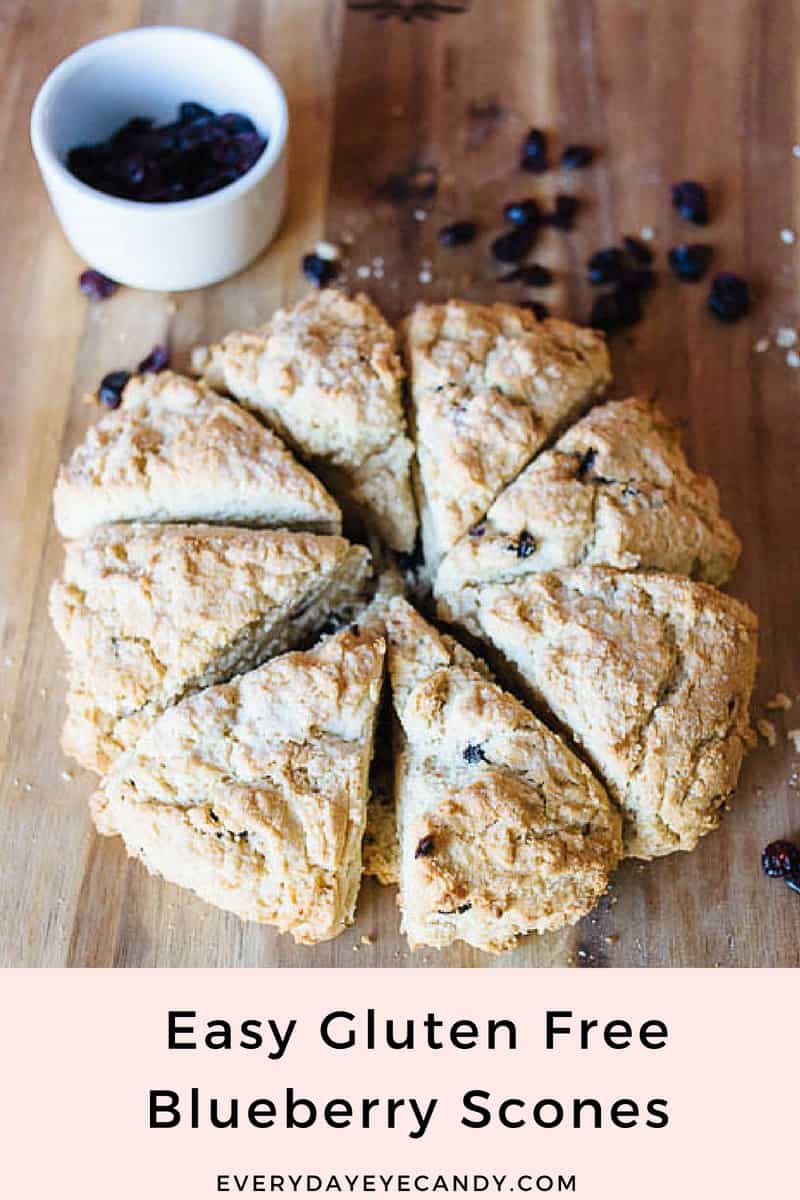 Want to make easy gluten free blueberry scones that taste just like starbucks? Check out this easy yummy recipe! #glutenfree #baking #scones