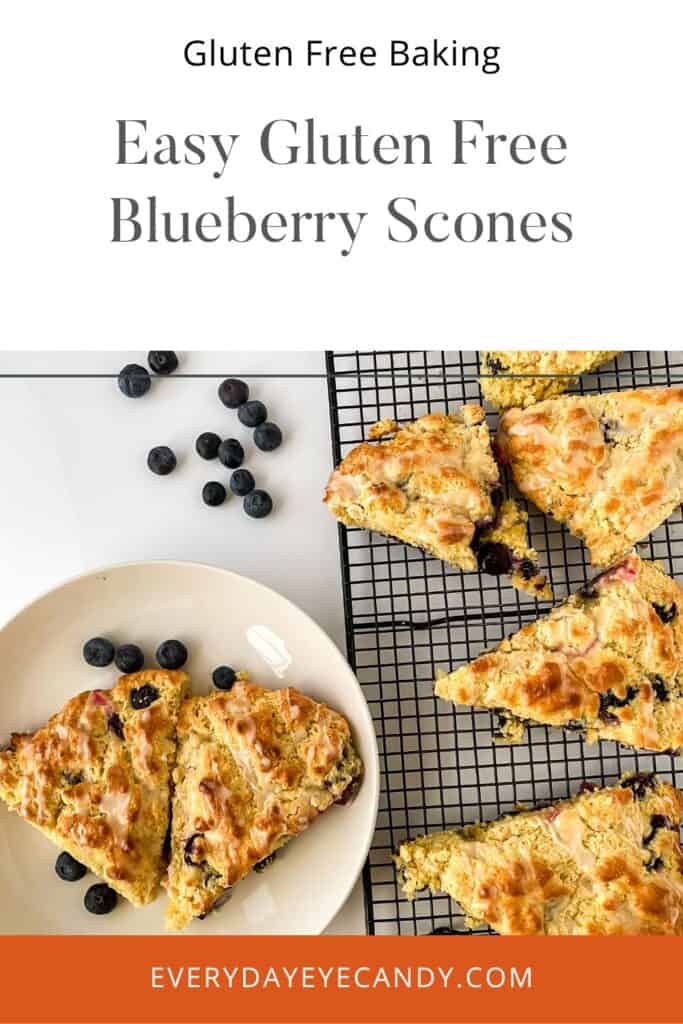  This Easy Gluten Free Blueberry Scones recipe is full of fresh blueberries and is delicious. These bake up to be perfectly soft and flaky scones! 