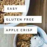 It's Fall and the perfect time to try out this easy Gluten Free Apple Crisp Recipe! It is SO GOOD!