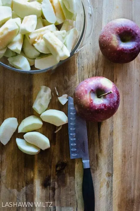 It's Fall and the perfect time to try out this easy Gluten Free Apple Crisp Recipe! It is SO GOOD!