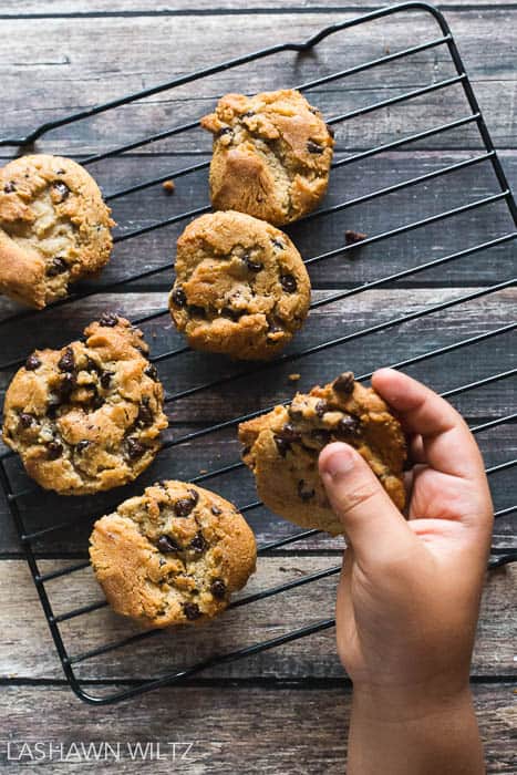 These easy gluten free chocolate chip cookies were so good and so easy to make using Pamela's baking mix. 