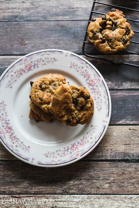 These easy gluten free chocolate chip cookies were so good and so easy to make using Pamela's baking mix. 