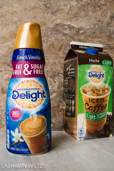 sometimes, from the moment I wake up, I am running and sometimes forget breakfast, I created a coffee breakfast smoothie using International Delight Iced Coffee.