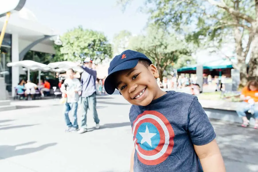 happy boy at magic kingdom