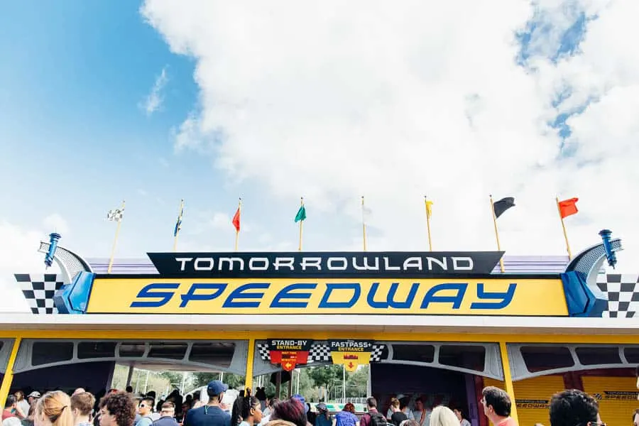 tomorrow land speedway at magic kingdom