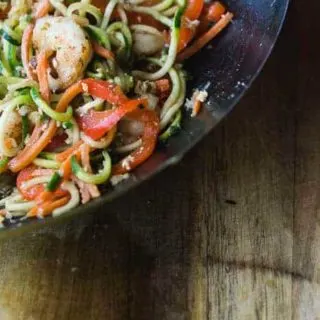 Zucchini Noodles and Shrimp Stir Fry