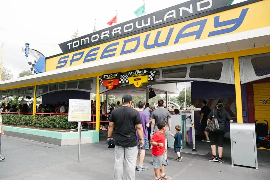 off to ride the tomorrowland speedway again! 