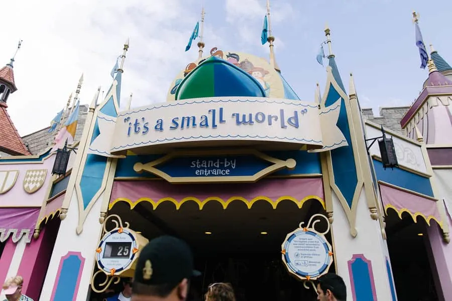 we love it's a small world in the Magic Kingdom