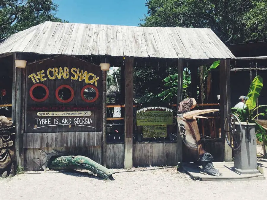 Lunch at the Crab Shack on Tybee Island