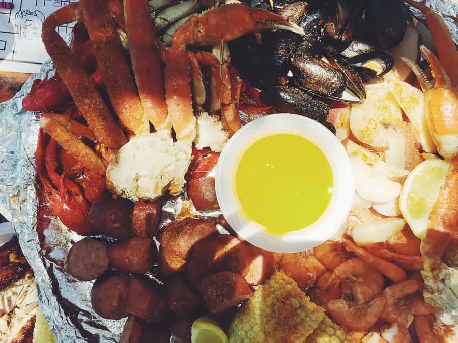 Captain Crab's Sampler Platter at Crab Shack on Tybee Island 