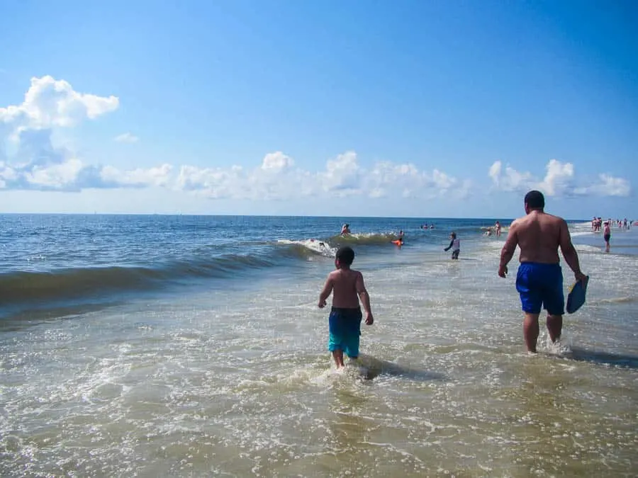 the twins walking along the beach