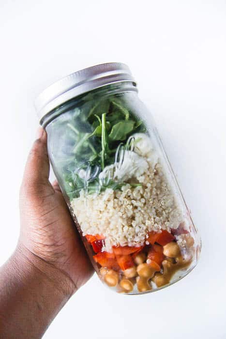 Couscous salad in a jar