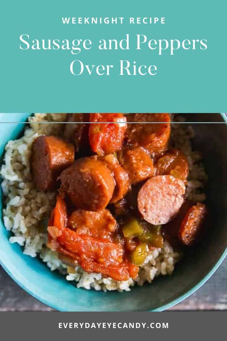 Easy Sausage and Peppers Over Rice Recipe Everyday Eyecandy