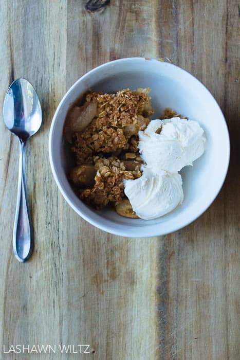 Gluten Free Apple Crisp. SO good and perfect for fall 