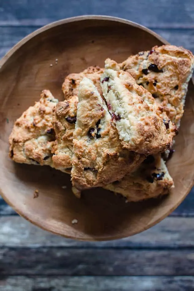 try this recipe for gluten free cranberry pecan scones. Perfect for the holiday season!