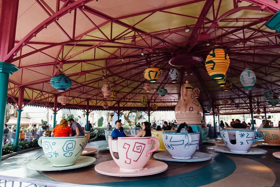 Disney teacups in magic kingdom