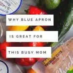 Working Moms get busy and sometimes it helps to have help! Blue Apron can help you on a busy work night !