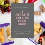 It's time for Back to School! Looking for easy healthy gluten-free after school snacks? Check out these 5 easy healthy ideas!