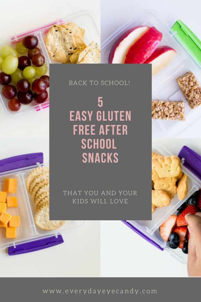 It's time for Back to School! Looking for easy healthy gluten-free after school snacks? Check out these 5 easy healthy ideas! 
