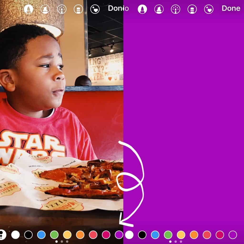 Instagram hacks: solid color background in instagram stories