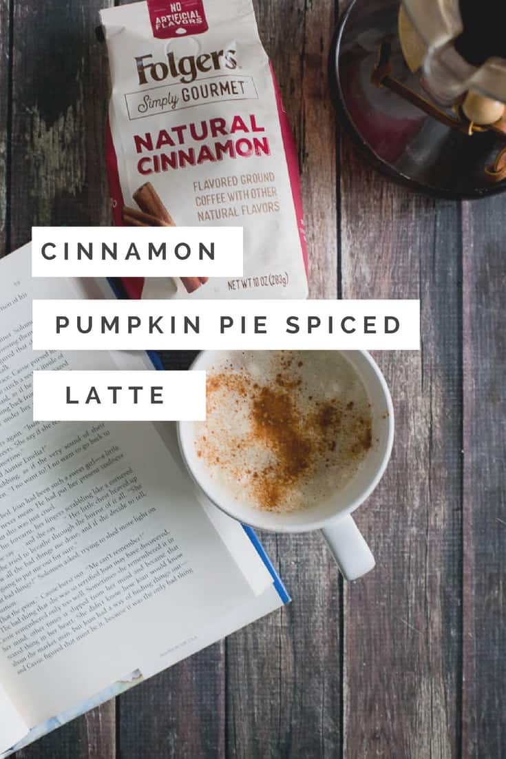 Looking for a twist on the regular pumpkin spiced latte? Check out this Cinnamon Pumpkin Pie Spice Latte from Food network star Alex Guarnaschelli #pumpkinspice #latte #coffee #fall #pumpkin