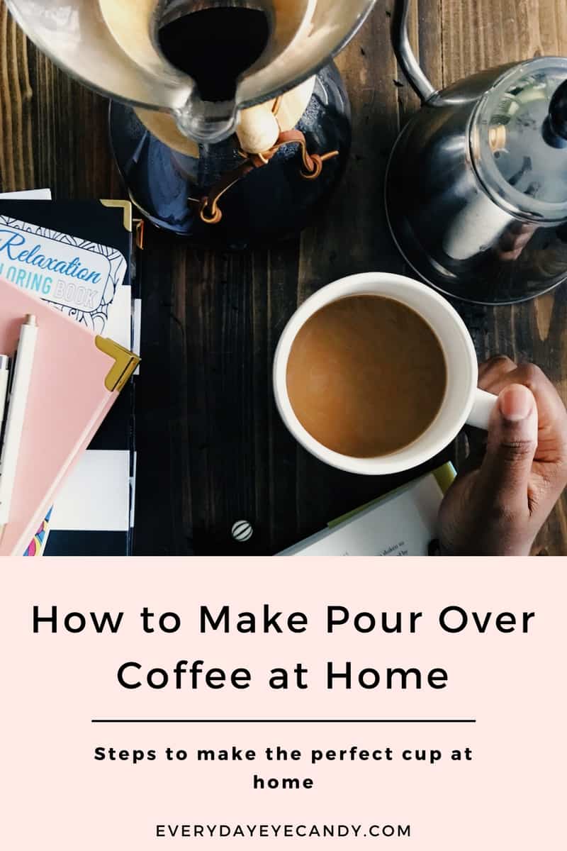 You don't have to go out to get great coffee! Learn how to make and enjoy pour over coffee in your home. #COFFEE #COFFEELOVER #POUROVERCOFFEE