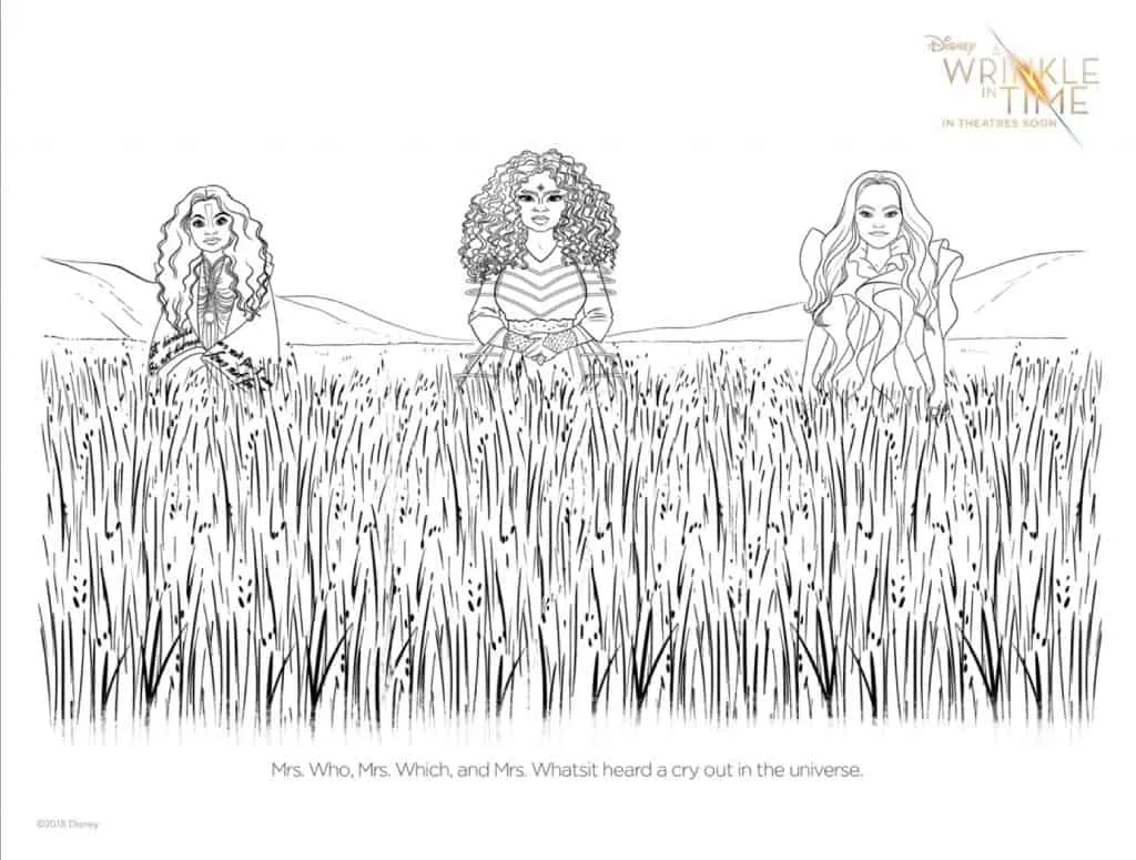 a wrinkle in time printables