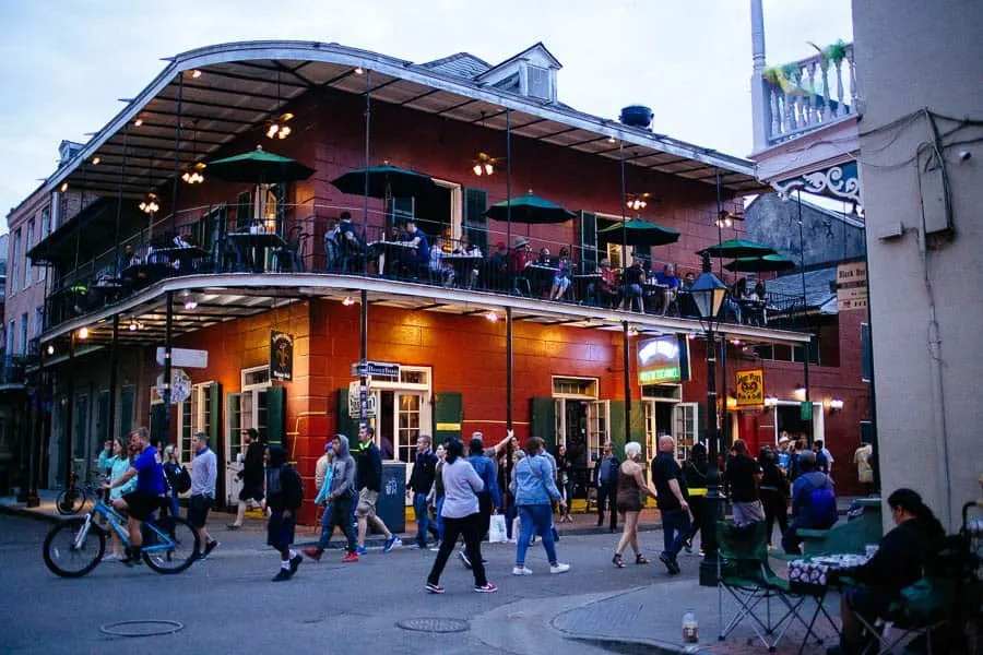 on bourbon street in the french quarter