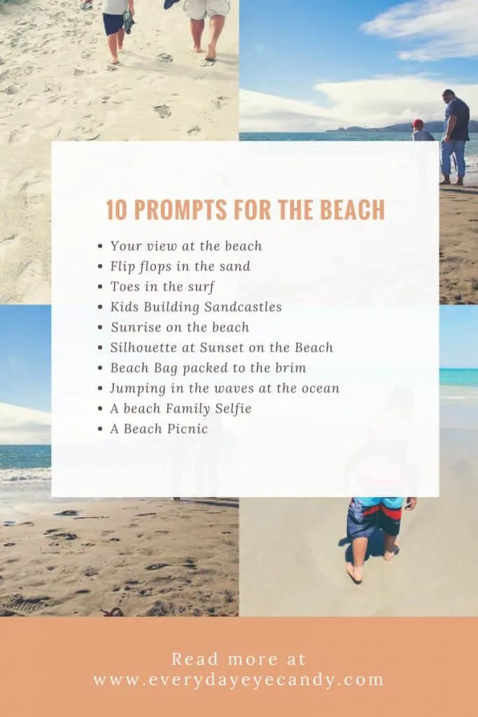 10 prompts for taking photos at the beach
