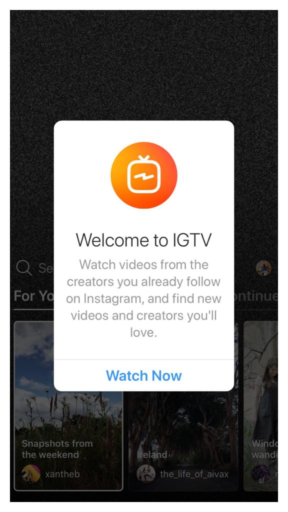welcome to IGTV