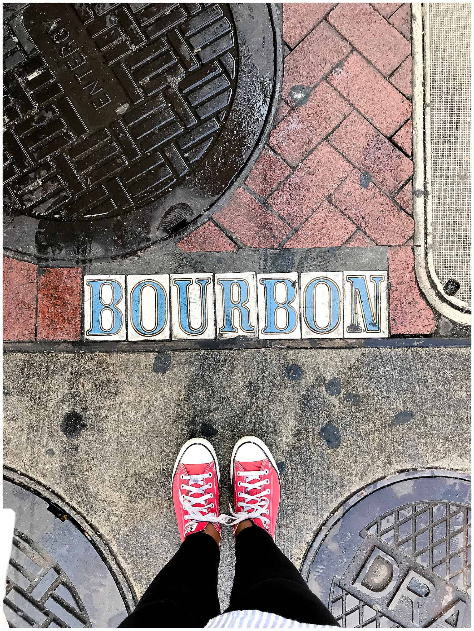 walking though new orleans on bourbon street