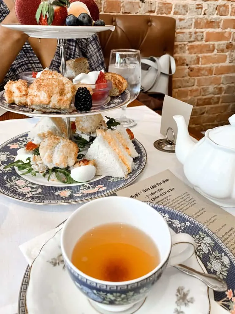 high tea in atlanta at tipple and rose