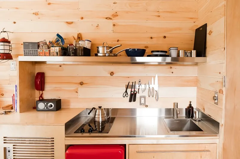 the kitchen in a getaway house atlanta