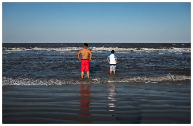 the beach on family roadtrip to Jekyll Island