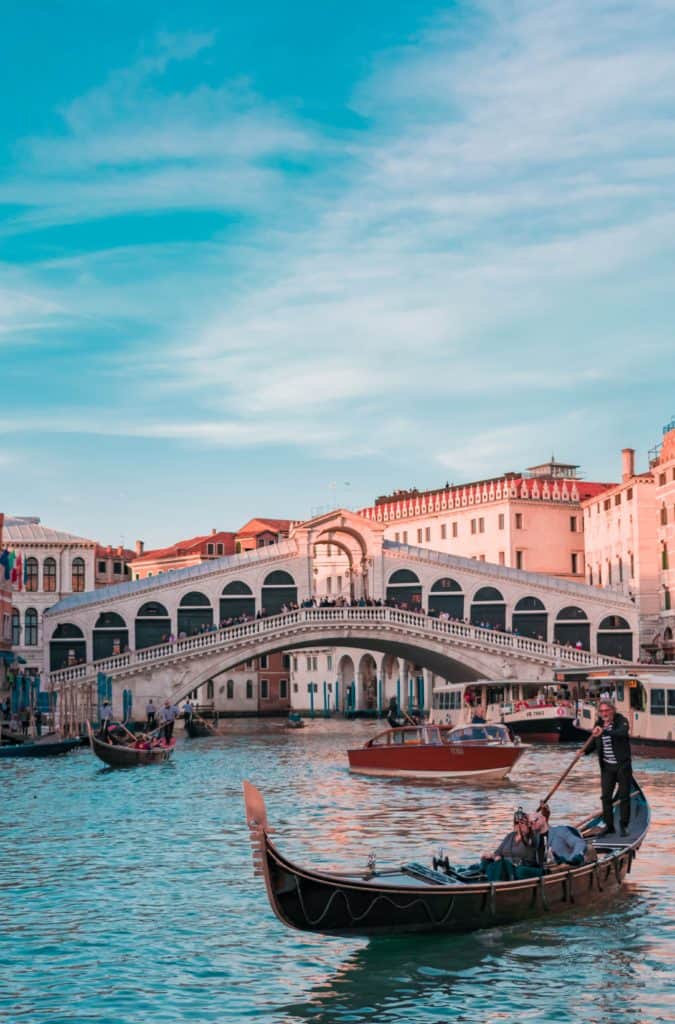 Gondola ride in Venice. Family travel bucket list