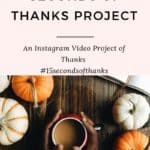 The fifteen seconds of thanks project on instagram