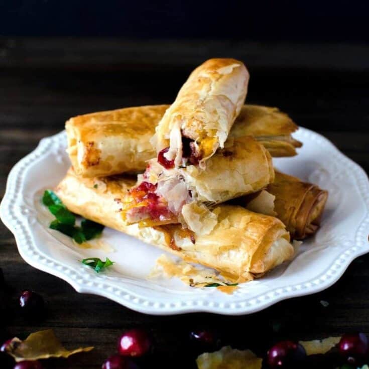 Image for Cranberry, Cheese & Turkey Filo Rolls