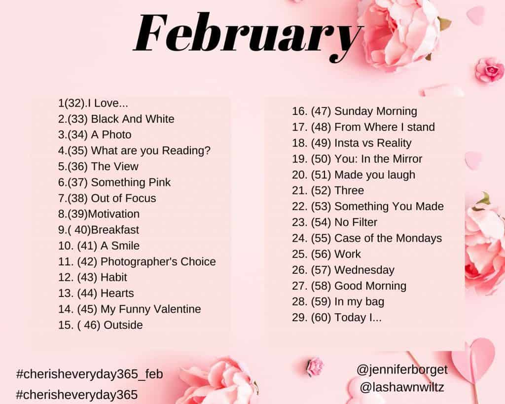 February photo a day challenge
