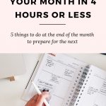 how to plan your month