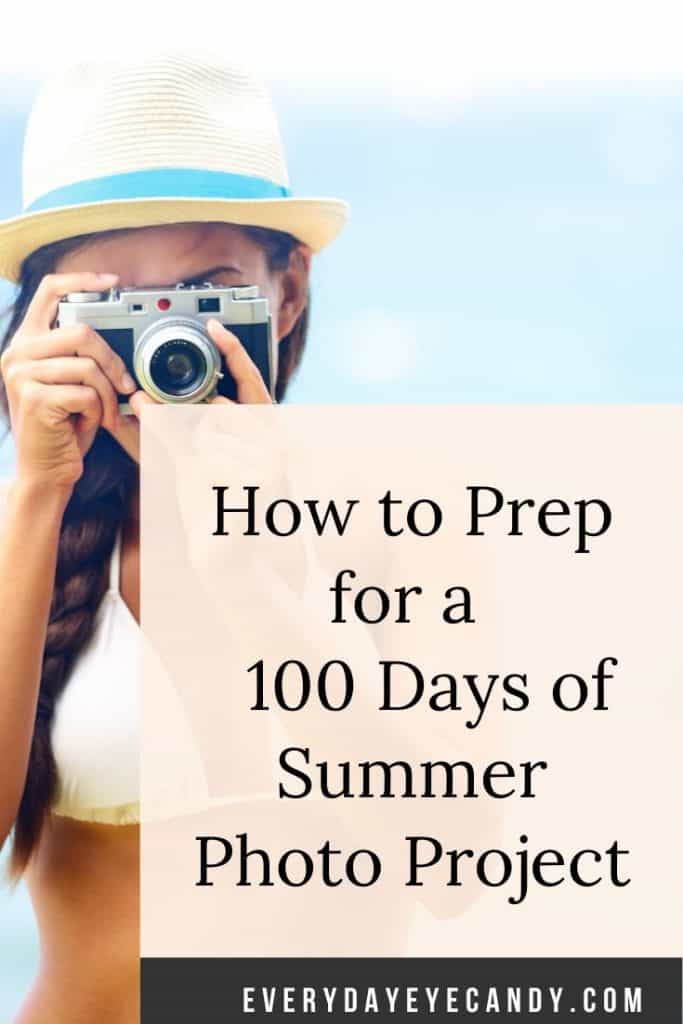 woman taking photo in the summer with a camera