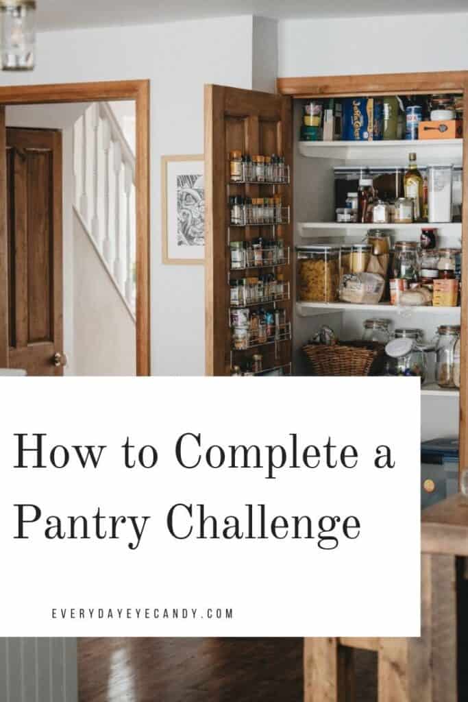 how to complete a pantry challenge graphic