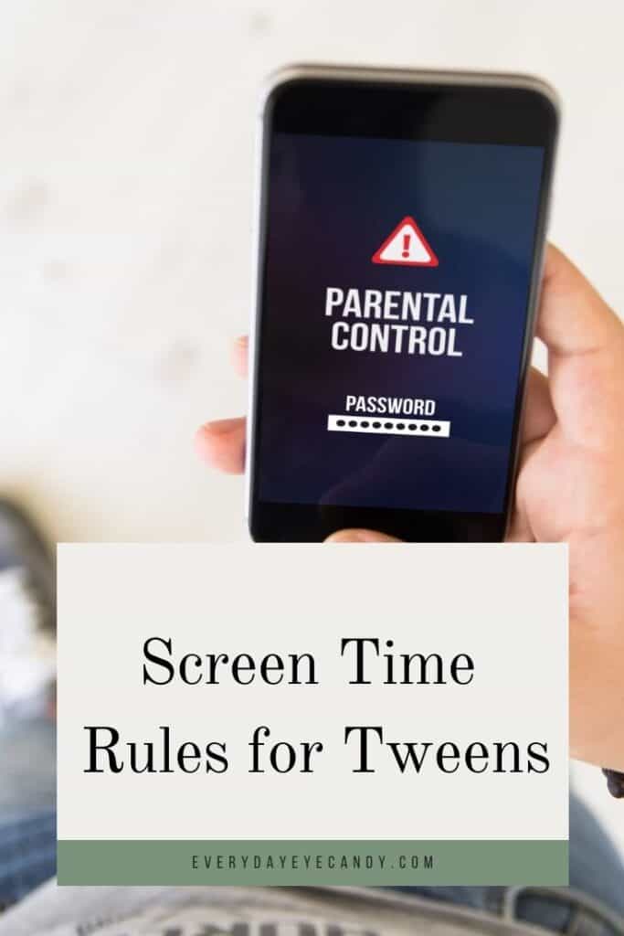 screen time rules for kids graphic