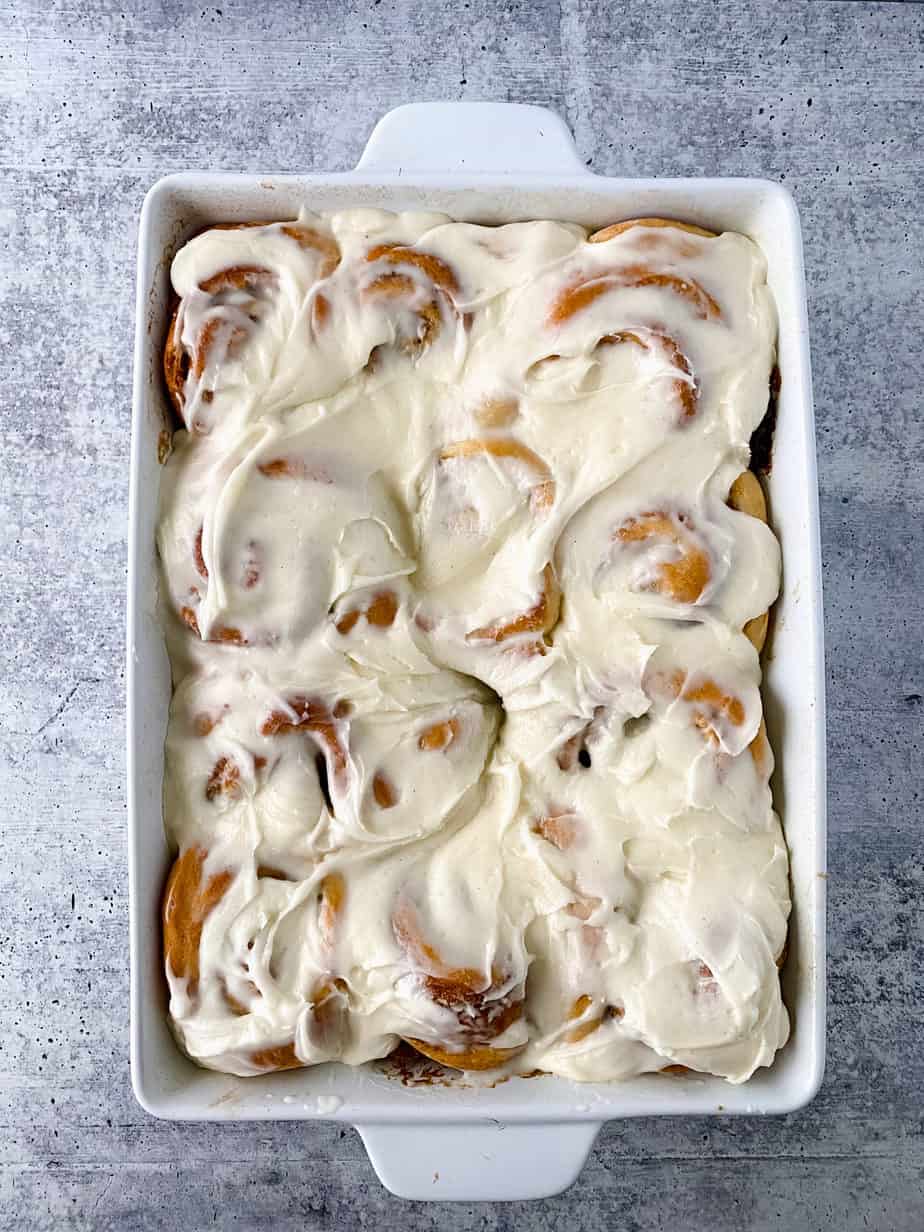 Gingerbread Cinnamon Rolls with Frosting - Everyday Eyecandy