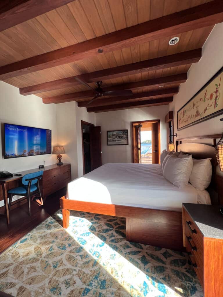 bedroom in family suite at polynesian bungalows 