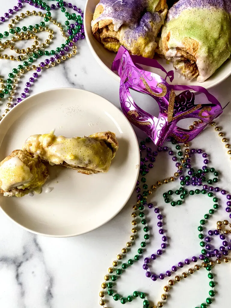 Southern Mom Loves: Mardi Gras King Cake With Blackberry Cream Cheese  Filling