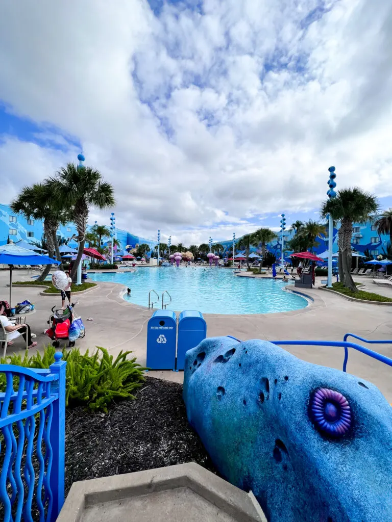 the big blue pool at art of animation 