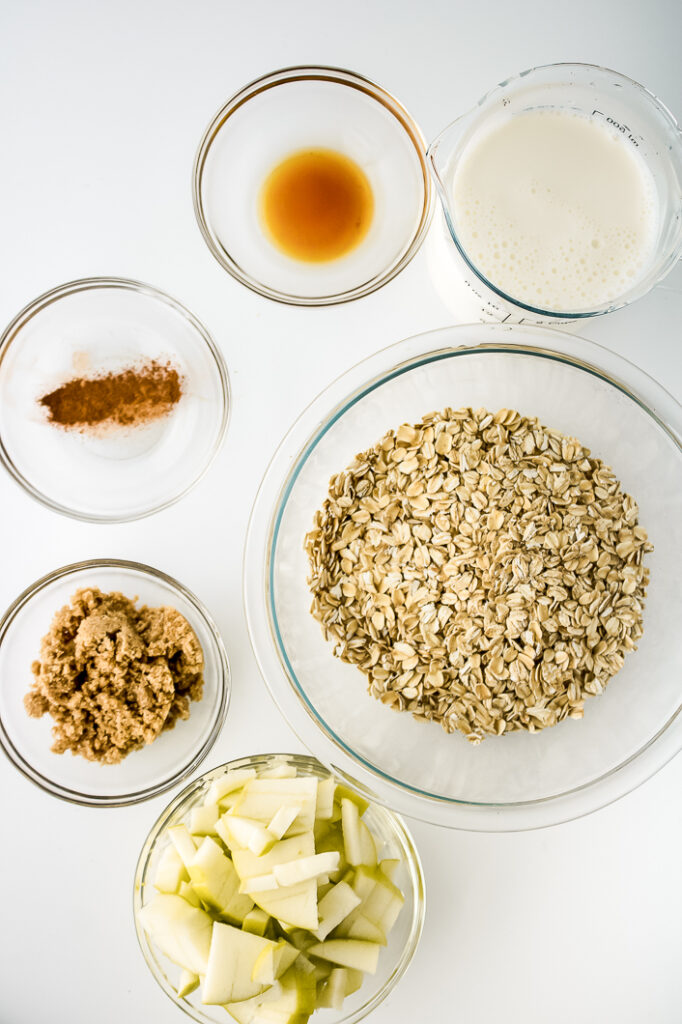 ingredients on a table for overnight oats 