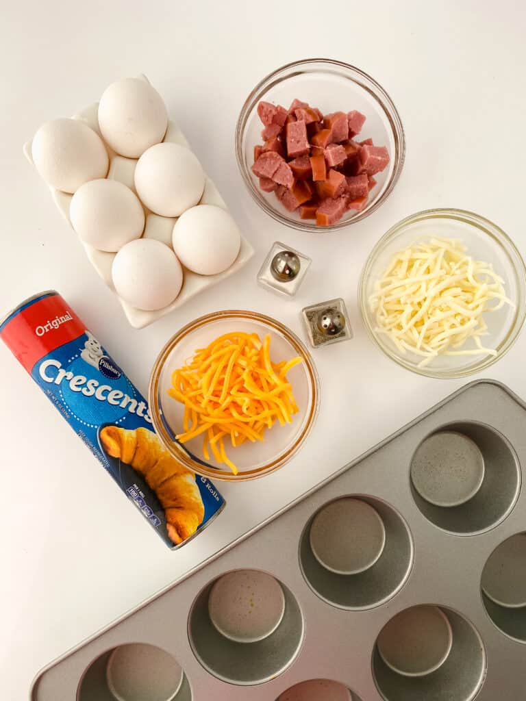 ingredients for crescent roll quiche 