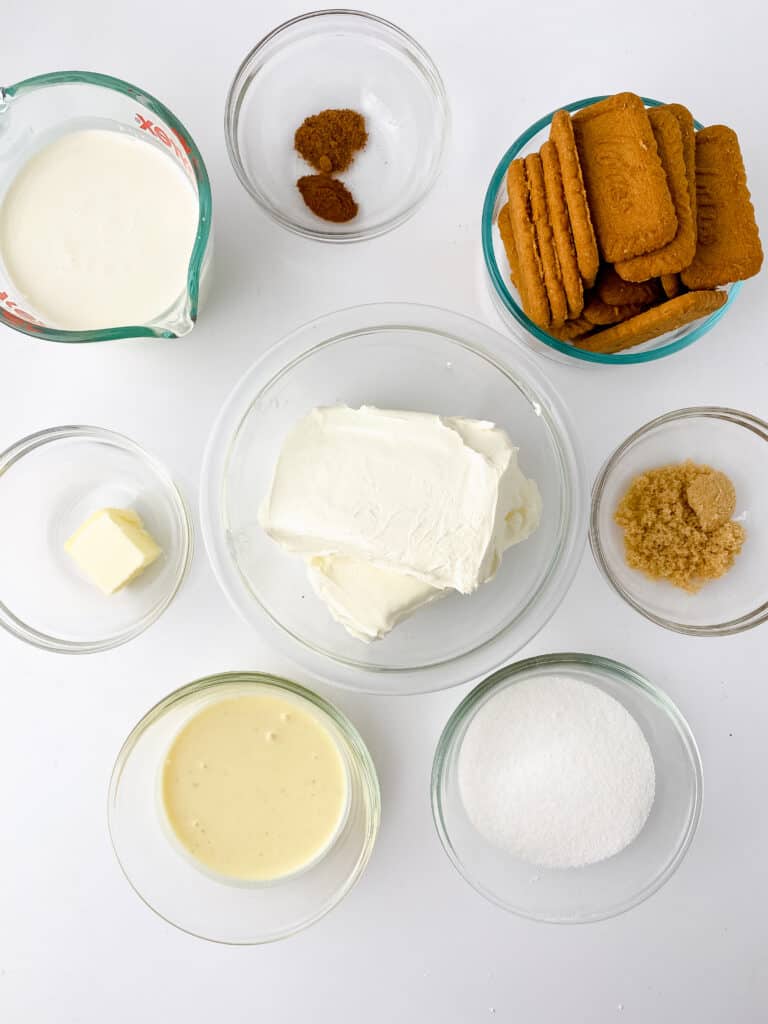 ingredients needed for a non bake eggnog cheesecake 